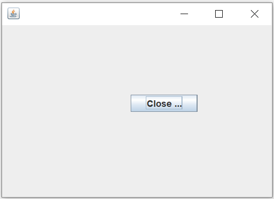Swing button close event