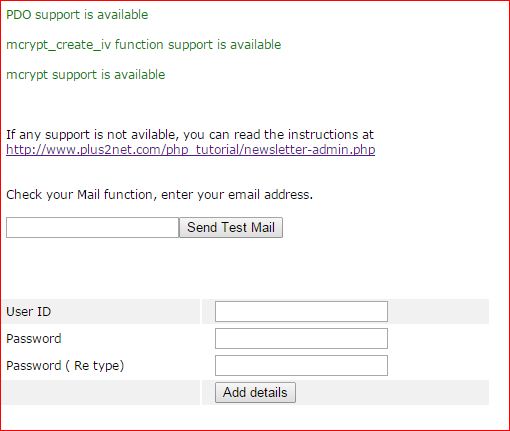 Newsletter Installation
