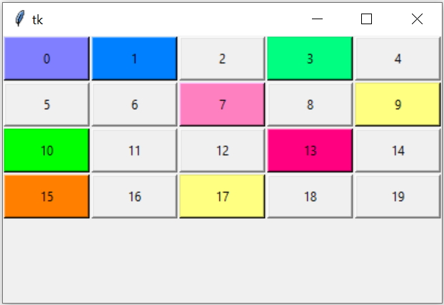 Multiple buttons & colorchooser