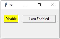 Enable or disable button by click event