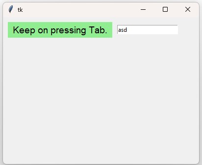 takefocus attribute to update background color