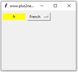 Dictionary of language code is updating Lable in Tkinter