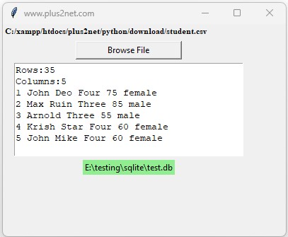 Displaying 5 records after inserting from CSV file