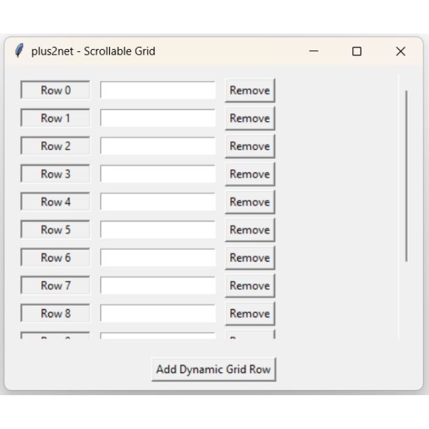 Scrolled frame