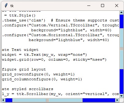 Adding style to Tkinter Scrollbar 