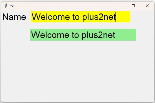 Synchronize Entry and Label Widgets