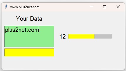 show and hide frame based on user focus on text widget