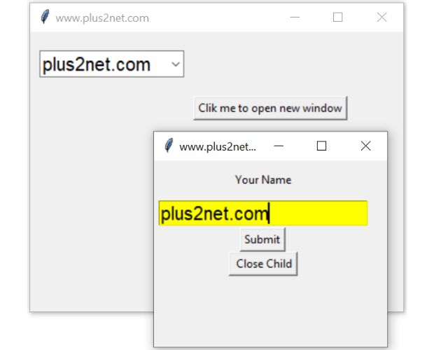 From Child window to transfer data to Combobox in Parent