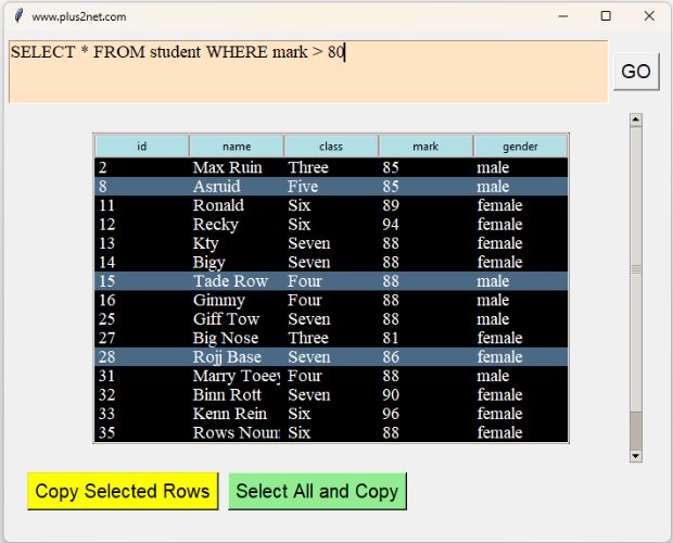 Interactive Treeview with Copy Functionality in Tkinter