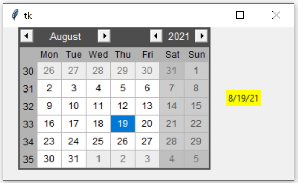 tkcalendar get_date() to read date selection