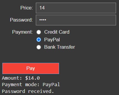 Widgets BoundedFloatText Password and RadioButtons